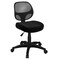 Adjustable Armless Office Chair Black 360 Degree Swivel Foam Seat Wheels Ergonomic